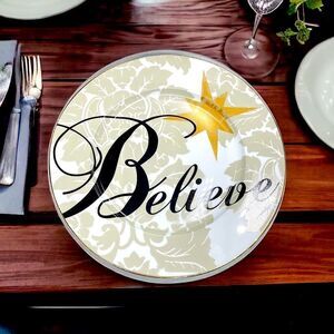 St. Nicholas Square l Believe l Gold-Rimmed l Replacement Dinner Plate l EUC